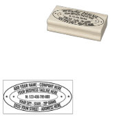 カスタムお名前Info住所Oval Rubber Stamp ラバースタンプ (押印)