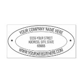 カスタムお名前Webサイト住所Oval Rubber Stamp ラバースタンプ (インプリント)