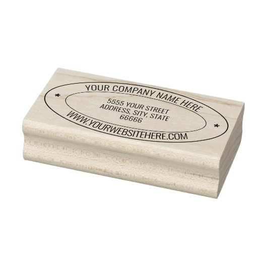 カスタムお名前Webサイト住所Oval Rubber Stamp ラバースタンプ (スタンプ)