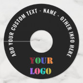 カスタムお客様のロゴまたは写真と文字ワイングラスラベル ワイングラスタグ (裏面)