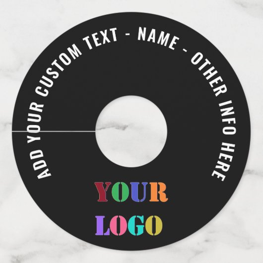 カスタムお客様のロゴまたは写真と文字ワイングラスラベル ワイングラスタグ (裏面)