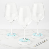 カスタムお客様のロゴまたは写真名文字ワイングラスラベル ワイングラスタグ (セット)