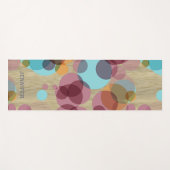 カスタムお尻お洒落水玉模様アートオンウッドフェイク ヨガマット (正面(横))