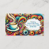 カスタムお尻モダンスタイルコーヒーショップ&パンチ 名刺 (正面)