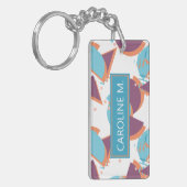カスタムお尻幾何モダン抽象芸術50sパターン キーホルダー (正面左)