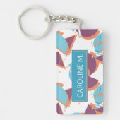 カスタムお尻幾何モダン抽象芸術50sパターン キーホルダー (正面)