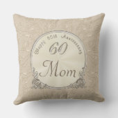 カスタムお母さんおよびそれのための第60記念日のギフトパパ クッション (裏面)