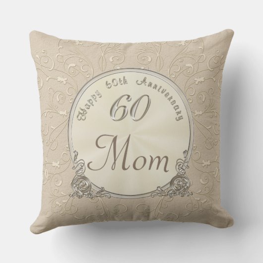 カスタムお母さんおよびそれのための第60記念日のギフトパパ クッション (裏面)