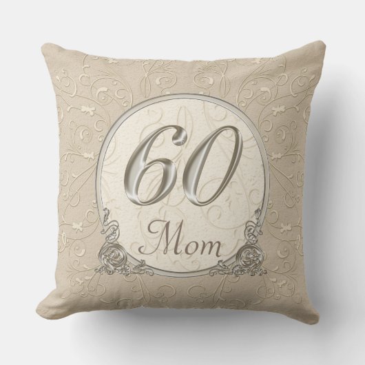 カスタムお母さんおよびそれのための第60記念日のギフトパパ クッション (正面)