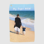 カスタムお母さん写真ゴルフタオルギフト文字 ゴルフタオル (正面)