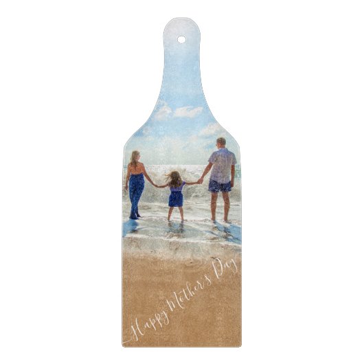 カスタムお母さん写真切りボードと文字 カッティングボード (正面)