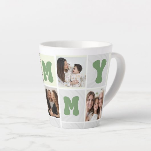 カスタムお母さん用フォトマパーソナライズされたグ カフェラテマグ (右アングル)