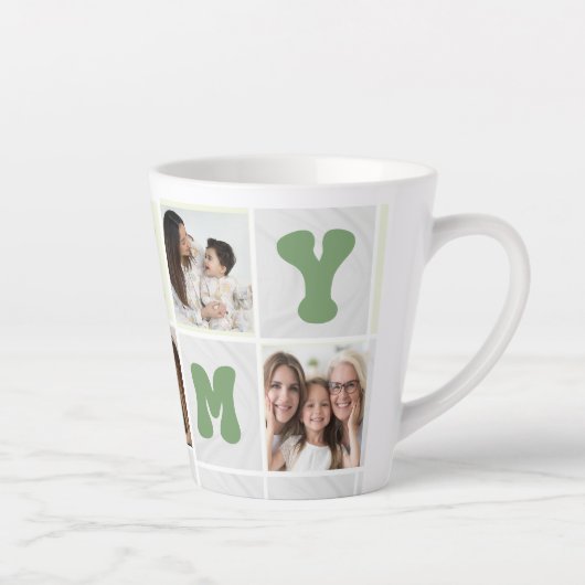 カスタムお母さん用フォトマパーソナライズされたグ カフェラテマグ (右)