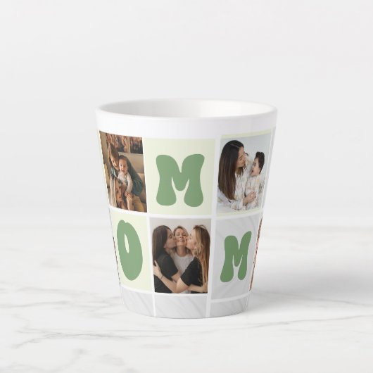 カスタムお母さん用フォトマパーソナライズされたグ カフェラテマグ (正面)