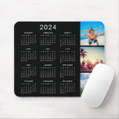 カスタムお気に入りのMemory Photo Collage 2024カレンダー マウスパッド (マウス)
