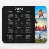 カスタムお気に入りのMemory Photo Collage 2024カレンダー マウスパッド (正面)