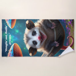 カスタムお洒落オポサイケデリックッサム ビーチタオル