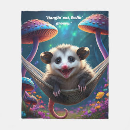 カスタムお洒落オポサイケデリックッサム フリースブランケット