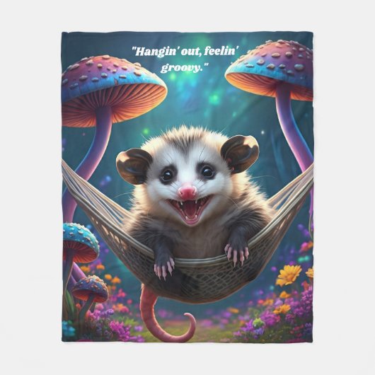 カスタムお洒落オポサイケデリックッサム フリースブランケット (正面)