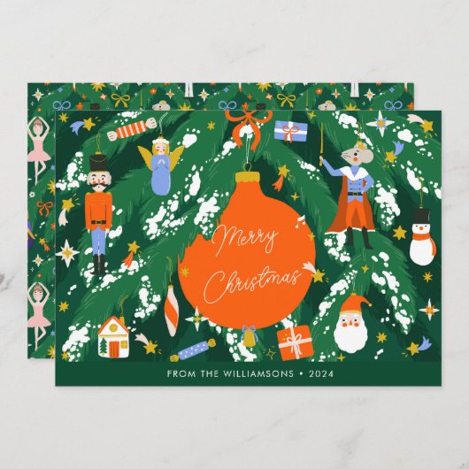 カスタムお洒落クリスマスくるみ割りフェスティバル シーズンカード (正面/裏面)