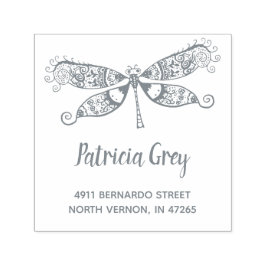 カスタムお洒落トンフライ差出人住所 セルフインキングスタンプ