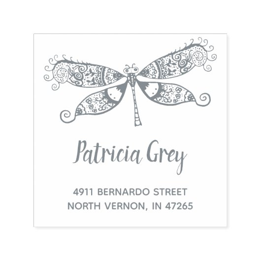 カスタムお洒落トンフライ差出人住所 セルフインキングスタンプ (デザイン)