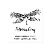 カスタムお洒落トンフライ差出人住所 ラバースタンプ (インプリント)