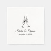 カスタムお洒落ワイングラス結婚カクテル スタンダードカクテルナプキン (正面)