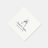 カスタムお洒落ワイングラス結婚カクテル スタンダードカクテルナプキン (角)