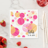 カスタムお洒落水模様 スタンダードランチョンナプキン (インサイチュ)