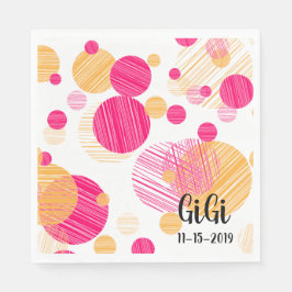 カスタムお洒落水模様 スタンダードランチョンナプキン