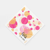 カスタムお洒落水模様 スタンダードランチョンナプキン (角)