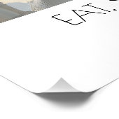 カスタムお洒落白い花を花瓶と編み物 ポスター (コーナー)