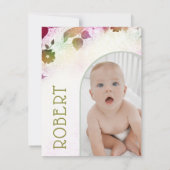 カスタムお洒落Photo Mathes生誕日 招待状 (裏面)