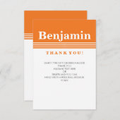 カスタムお礼クールモダンはっきりした名 招待状 (正面/裏面)