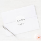 カスタムお礼結婚メッセージカード ラウンドシール (封筒)