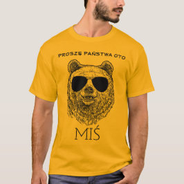 カスタムお願いします。こちらのクマさん、面白いですね。PRLポーランド Tシャツ