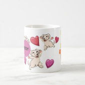 カスタムかわいいバレンタインデーマルチーズ犬愛好家 コーヒーマグカップ (中央)