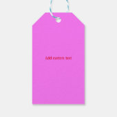 カスタムかわいいパームの誕生日のモダンフローララベル ギフトタグ (裏面)