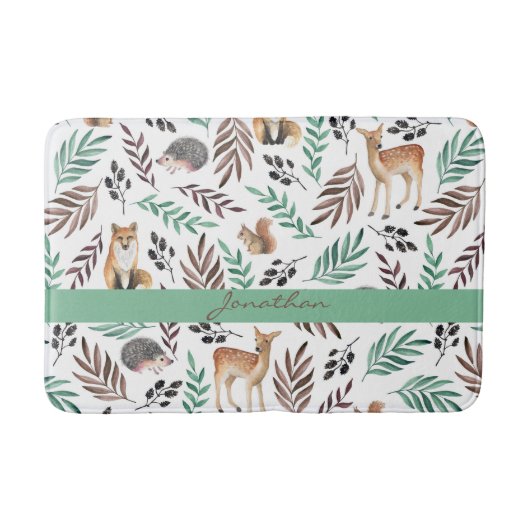 カスタムかわいい動物キッズルームデコル バスマット (正面)