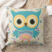 カスタムかわいい動物フクロウヴィンテージ子供部屋 クッション (ブランケット)