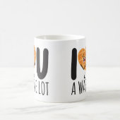 カスタムかわいい可愛いワッフル大好きおもしろい コーヒーマグカップ (中央)