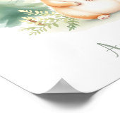 カスタムかわいい女の子リスの森の動物子供部屋 ポスター (角)