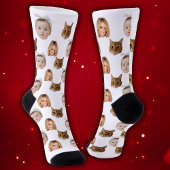 カスタムかわいい家族顔3枚 ソックス