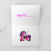 カスタムかわいい幸せな小さな漫画のポニー カード (内部)