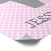 カスタムかわいい灰色の象の幼児部屋の壁アートポスター ポスター (角)