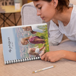 カスタムかわいい美しい笑顔の家族写真専門学校 ノートブック