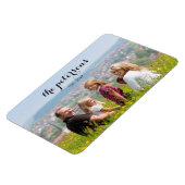 カスタムかわいい美しい笑顔の家族写真専門学校 マグネット (左側)