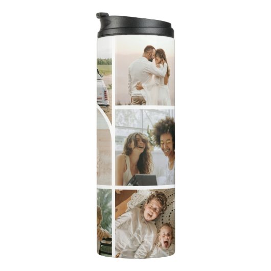 カスタムかわいい9枚の写真コラージュアーチ タンブラー (回転右)
