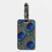 カスタムかわいらしスタイリッシュ孔雀の羽模様 ラゲッジタグ (裏面縦)